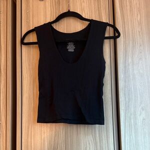 Free People Black Crop Top
